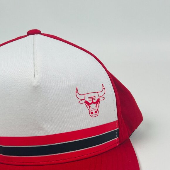 Mitchell & Ness NBA Chicago Bulls Red White Snapback Hat Cap Basketball Gear - Picture 3 of 8